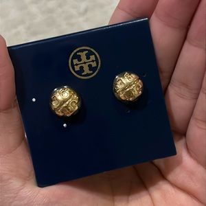 Tory Burch Domed logo stud earrings